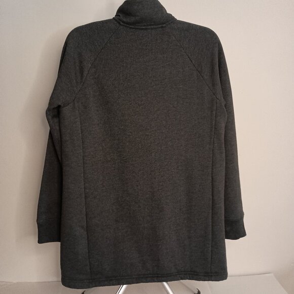 L.L. Bean 1912 Sherpa-Lined Full-Zip Long Sweatshirt Charcoal Women’s Size M - Picture 15 of 16